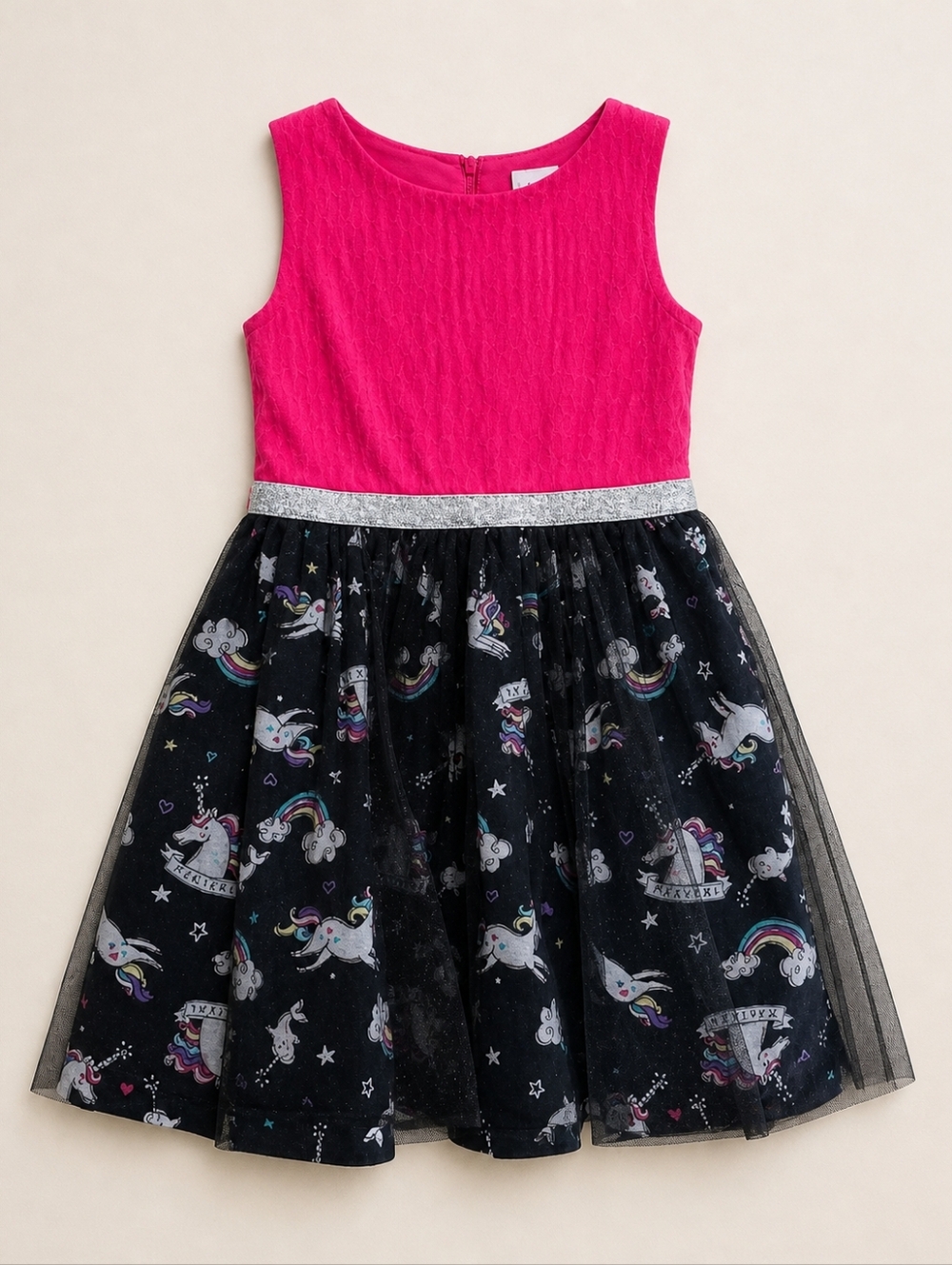 Sweet Heart Rose Pink Rainbow Unicorn Tulle Dress Girls Size 5 Whimsical Ballet